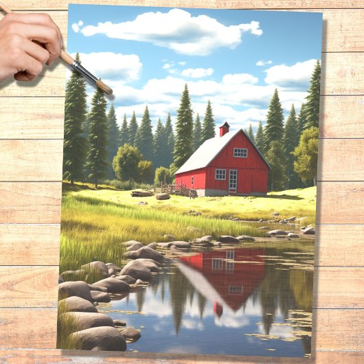 Mousseline Grange au printemps 1 papier découpage