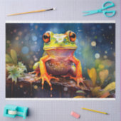 Mousseline Grenouille en aquarelle 1 papier décolpage (Artisanat)