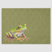 Mousseline Grenouille verte sur la page de découpage papier (Recto)