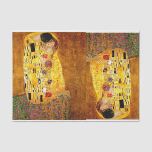 Mousseline Gustav Klimt, Le Baiser, Papier Tissu
