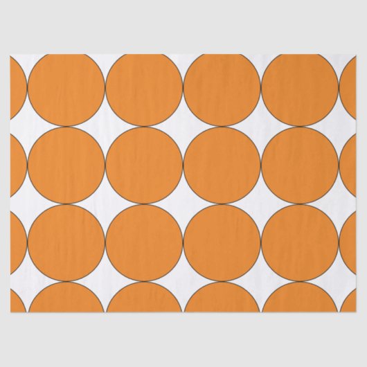 MOUSSELINE HALLOWEEN ORANGE GRAND CERCLE TISSUE PAPIER (Recto)