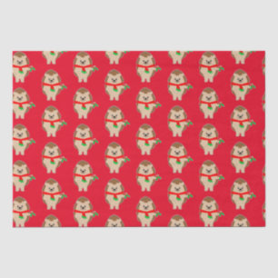 Mousseline Hérisson de Noël Holly : Be Jolly ! Papier cadeau