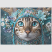 Mousseline Hiver Antler Bengale Chat Découpage papier (Recto)