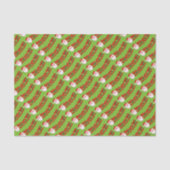 Mousseline Ho ho ho Père Noël rouge vert blanc papier (Recto)