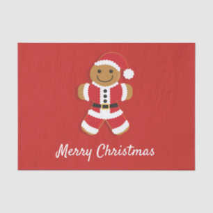 Mousseline Homme de pain d'épices père Noël Papier Tissus