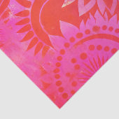 Mousseline HOT PINK beau papier découpage floral (Détail)