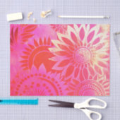 Mousseline HOT PINK beau papier découpage floral (Artisanat)