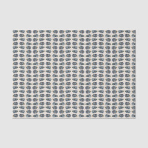 Mousseline Huîtres sur le papier de mouchoir à moitié coque