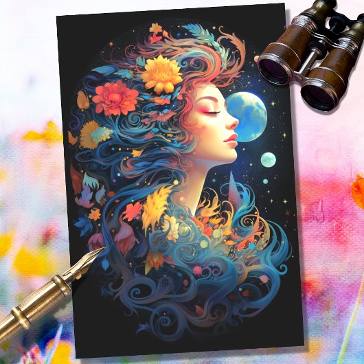 Mousseline Imaginaire Lune Fille 1 Découpage papier