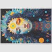 Mousseline Imaginaire Lune Fille 2 Découpage papier (Recto)