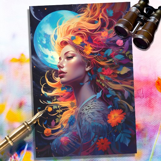 Mousseline Imaginaire Lune Fille 4 Découpage papier