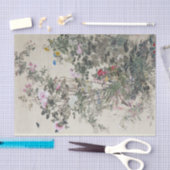 Mousseline Impression ancienne papier de papier de tissus pou (Artisanat)