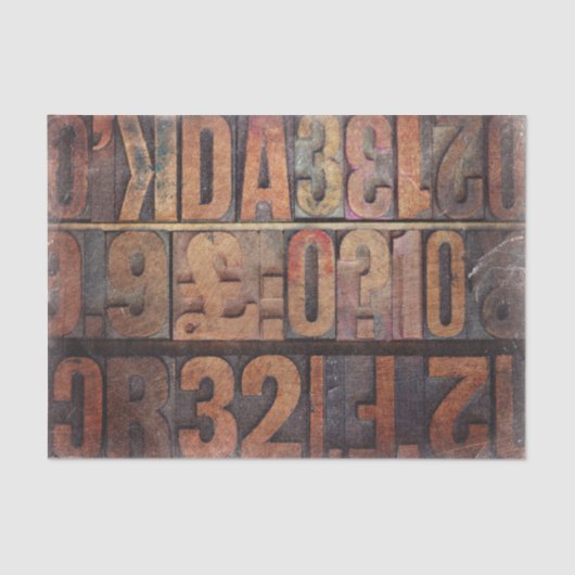 Mousseline Impression de lettres Découpage ou papier collage (Recto)