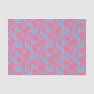 Mousseline Impression florale japonaise - Papier Tissu rose e