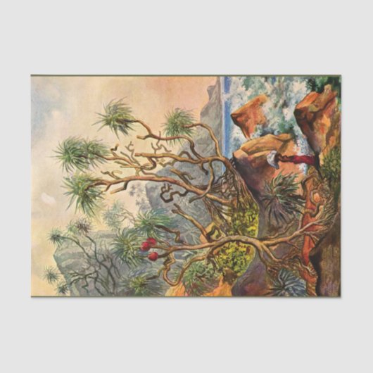 Mousseline Island Ernst Haeckel Découpage Papier de tissus (Recto)