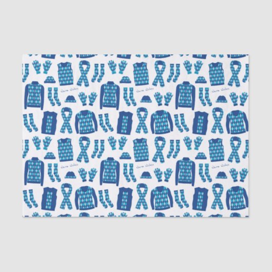 Mousseline Jacquard Bleu Motif Articles Tissu Papier (Recto)