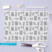 Mousseline Jacquard gris Motifs Articles Tissu Papier  (Artisanat)