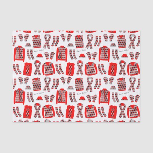 Mousseline Jacquard rouge Motifs articles papier papier (Recto)