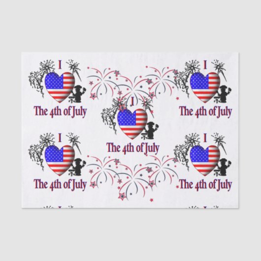 Mousseline J'ai le coeur du papier 4 juillet (Recto)