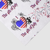 Mousseline J'ai le coeur du papier 4 juillet (Détail)