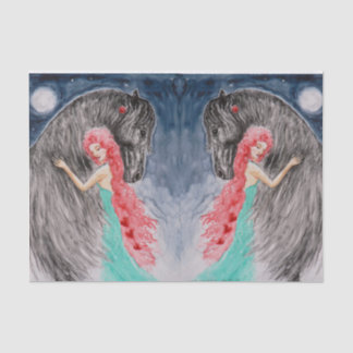 Mousseline JE VOUS AIME AU papier Tissu LUNE & BACK