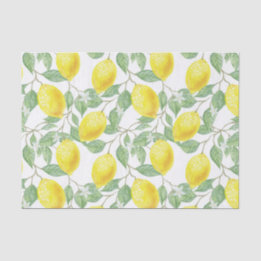 Mousseline Joli citron Motif Tissu / Papier d'artisanat