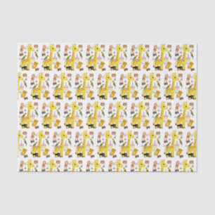 Mousseline Joyeuse Giraffe en papier Tissu Anniversaire