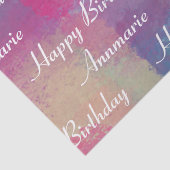 Mousseline Joyeux Anniversaire Pastel Patchwork Tissu Papier (Détail)