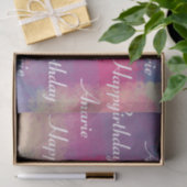 Mousseline Joyeux Anniversaire Pastel Patchwork Tissu Papier (Cadeau)