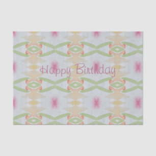 Mousseline Joyeux Anniversaire Pastel Tissu Papier