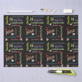 Mousseline Joyeux Anniversaire Tissu Papier Cecilia (Artisanat)