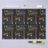 Mousseline Joyeux Anniversaire Tissu Papier Charlotte (Artisanat)