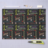 Mousseline Joyeux Anniversaire Tissu Papier Martha (Artisanat)