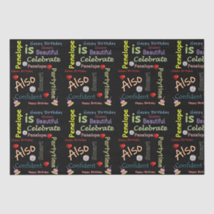Mousseline Joyeux Anniversaire Tissu Papier Penelope