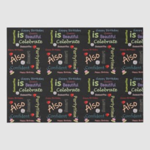 Mousseline Joyeux Anniversaire Tissu Papier Samantha