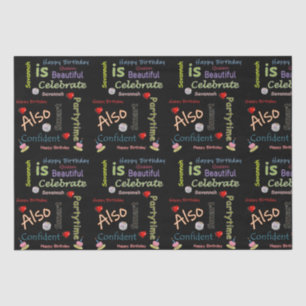 Mousseline Joyeux Anniversaire Tissu Papier Savannah
