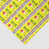 Mousseline Joyeux Anniversaire Tissu Papier Un An (Détail)