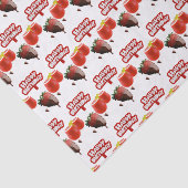 Mousseline Joyeux Anniversaire Tissue Papier fraise (Détail)