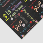 Mousseline Joyeux Anniversaire Tissue Papier Pop (Détail)