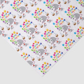 Mousseline Joyeux Anniversaire Tissue Papier Possum (Détail)