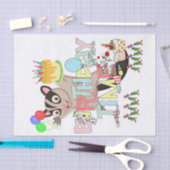 Mousseline Joyeux Anniversaire Tissue Papier Possum Gâteau (Artisanat)