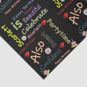 Mousseline Joyeux Anniversaire Tissue Papier Scarlett (Détail)