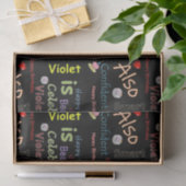 Mousseline Joyeux Anniversaire Tissue Papier Violet (Cadeau)