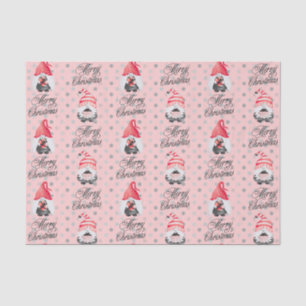 Mousseline Joyeux Noël Gnomes Et Points Papier Tissu