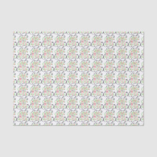 Mousseline Joyeux Noël Joyeux Nouvel An Tissu Papier
