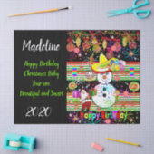 Mousseline Joyeux Noël papier Tissu de Noël (Artisanat)