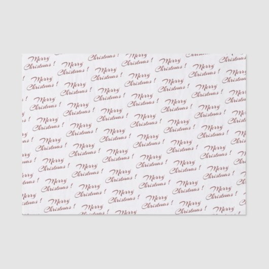 Mousseline Joyeux Noël! Papier Tissus Red Script Holiday (Recto)