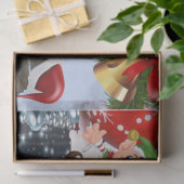 Mousseline Joyeux Noël Tissu papier Snowman (Cadeau)