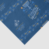 Mousseline Joyeux papier de tissu Hanoukka pour cadeaux (Détail)