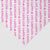 Mousseline Joyeux Pink Fête des Mères sur papier blanc (Détail)